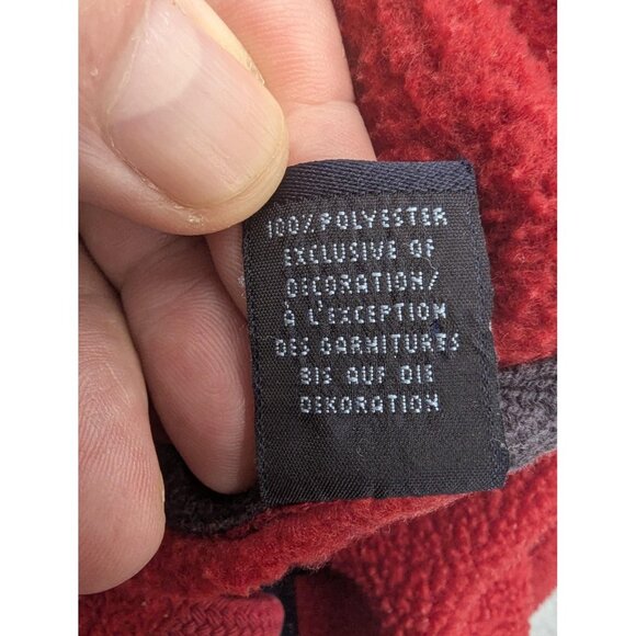 Gap Sweatshirt Hoodie Mens Small Red Sherpa Fleece Pullover Logo 1969 Kangaroo - Picture 7 of 9